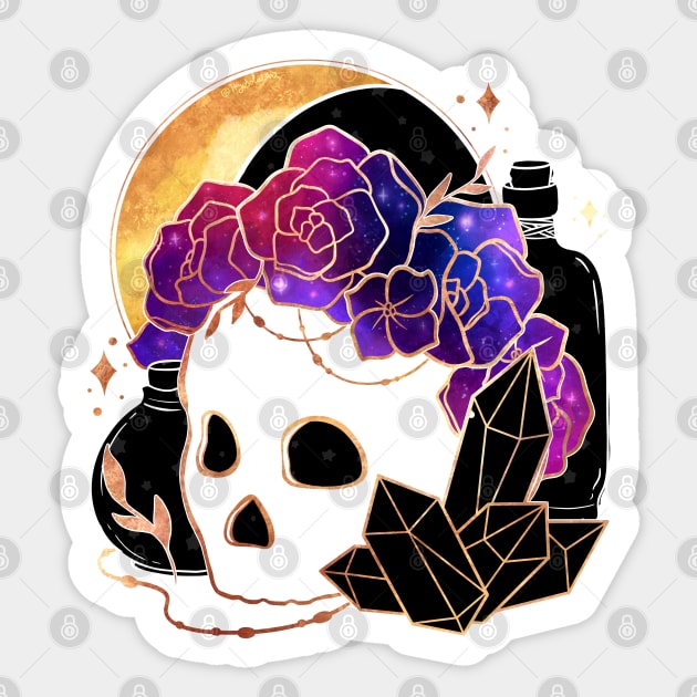 Midnight Flowers Sticker by heysoleilart